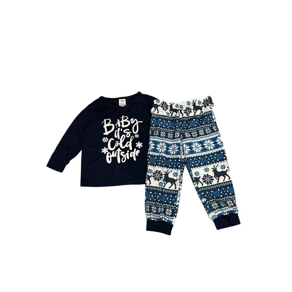 PatPat 2Y “Baby It’s Cold Outside” Holiday Pajama Set